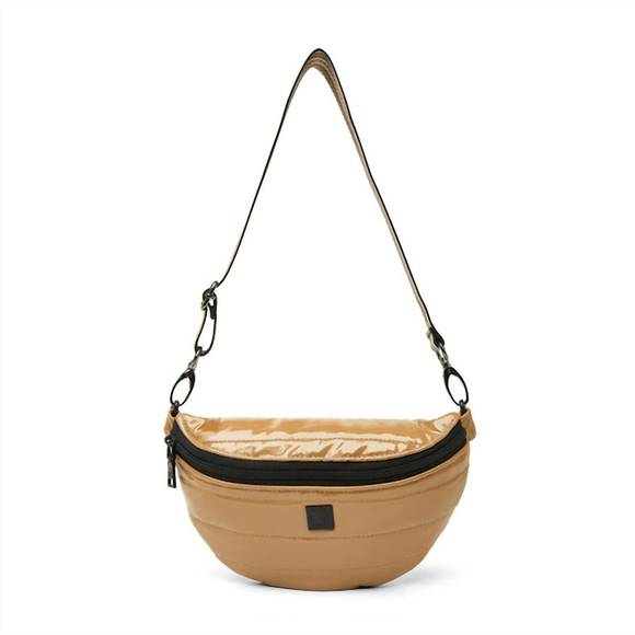NEW THINK ROYLN shining star fanny pack/crossbody bag in camel patent - Picture 3 of 8